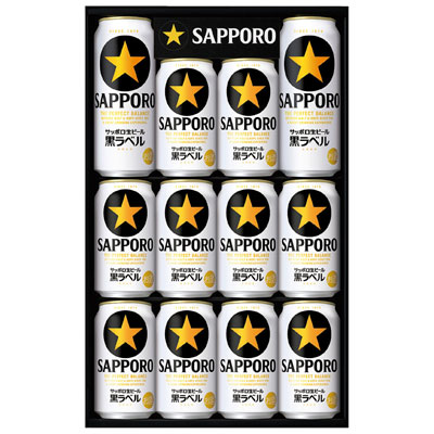 サッポロ生ビール黒ラベル缶セット 2種12缶